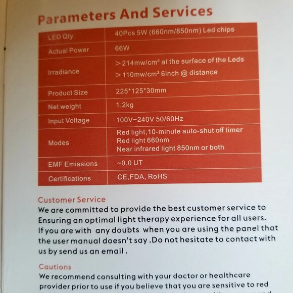 Red Light Therapy Lamp LED Panel NWTO - Picture 8 of 16